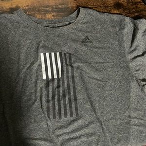 Grey American flag adidas t shirt M